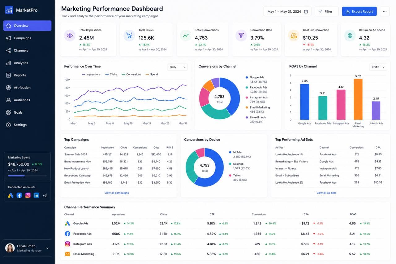 Marketing Performance Dashboard